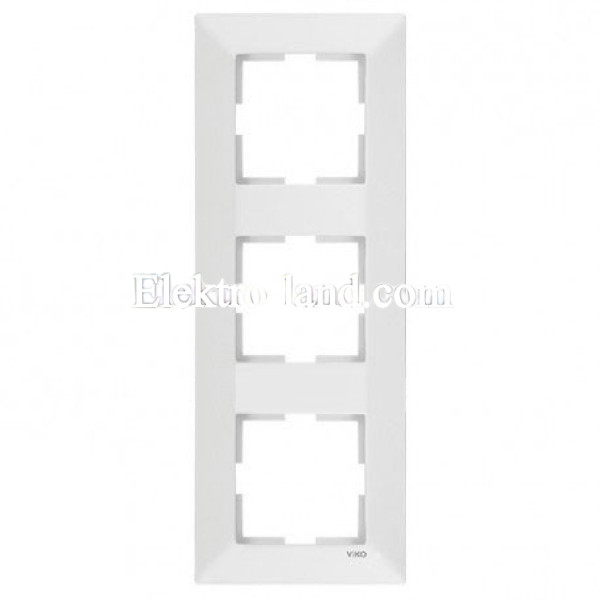 Рамка тройная  вертикальная белая VIKO MERIDIAN 90979023-WH